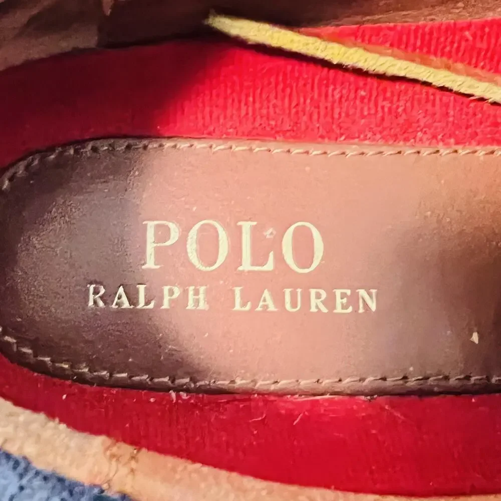 Polo Ralph Lauren Shoes Mens 10 Blue Leather Dayne Boat Moc Toe Casual Comfort